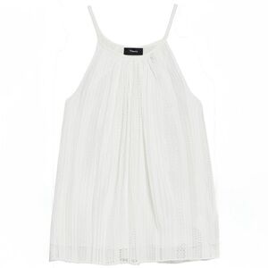 Theory Lace Pleated Halter Top